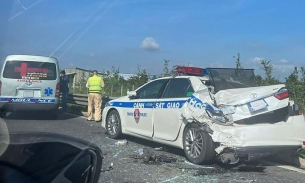 Vụ xe cứu thương tông ô tô CSGT: Bác tin CSGT dừng xe xử lý vi phạm