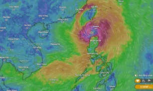 Biển Đông có gió giật trên cấp 17, sóng cao hơn 5 mét do bão Doksuri