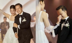 Loạt sao Việt bật khóc trong đám cưới Diễm My 9X, Trường Giang và Trấn Thành cùng gửi lời đặc biệt đến cô dâu