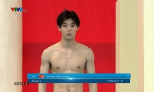 Hot boy nhảy cầu Nguyễn Tùng Dương lần thứ 2 bị chấm điểm 0, chính thức rời SEA Games 31