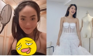 Minh Hằng vào phòng thu nhưng trang phục như thế nào mà khiến netizen kêu 'nhức mắt'?