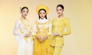 Nhan sắc “chặt chém” của Hoa hậu Thùy Tiên, Lương Thùy Linh, Bảo Ngọc khi diện trang phục 3 miền