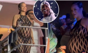 Rapper A$AP Rocky 'thả thính cực ngọt' với Rihanna ngay trong show diễn của chính mình