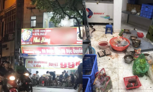 Vụ buffet 'bẩn' ở Hà Nội: Phường yêu cầu lên làm việc, nhưng chủ quán vẫn 'bặt vô âm tín'