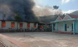 Sơn La: Cháy nhà bán trú, một học sinh tử vong