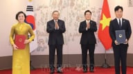 Tổng Bí thư Tô Lâm chứng kiến lễ trao các văn kiện hợp tác Việt Nam - Hàn Quốc
