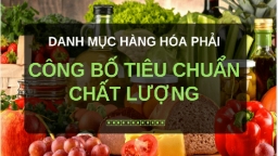 Danh mục sản phẩm hàng hóa phải công bố tiêu chuẩn chất lượng