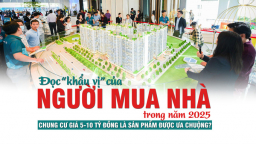 Đọc “khẩu vị” của người mua nhà trong năm 2025: Chung cư giá từ 5 - 10 tỷ đồng là sản phẩm được ưa chuộng?