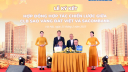 Sacombank và Câu lạc bộ Sao Vàng Đất Việt ký kết hợp tác chiến lược