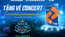 Mở thẻ Sacombank Visa, nhận ngay vé tham dự “Siren Calling” - concert đặc biệt từ Starbucks và Sacombank