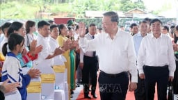 Tổng Bí Thư Tô Lâm dự Lễ khởi công Trường liên cấp Tiểu học, THCS xã Si Pa Phìn, tỉnh Điện Biên