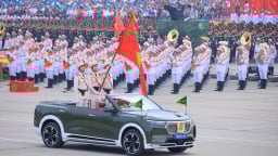 Chùm ảnh: Cận cảnh khối diễu binh hùng hậu của lực lượng Công an tại A80