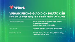 VPBank Phước Kiển thay đổi địa chỉ hoạt động