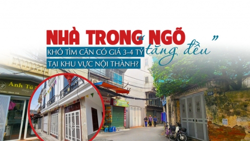 Giá nhà trong ngõ tăng đều, “khó” tìm căn có giá 3-4 tỷ đồng tại nội thành?