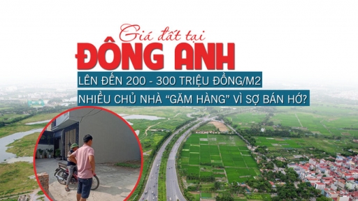 Giá đất tại Đông Anh lên đến 200-300 triệu đồng/m2, nhiều chủ nhà “găm hàng” vì sợ bán hớ