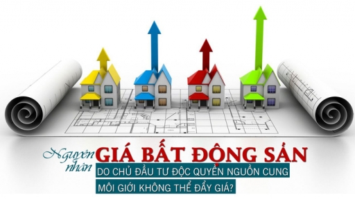 Nguyên nhân giá bất động sản tăng cao: Do chủ đầu tư độc quyền nguồn cung, môi giới không thể “đẩy giá”