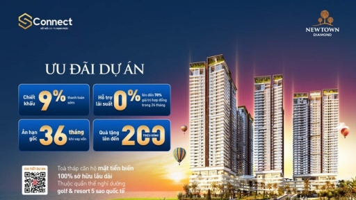 Vay mua căn hộ tại dự án Newtown Diamond, khách hàng được SeABank ưu đãi lãi suất 0%