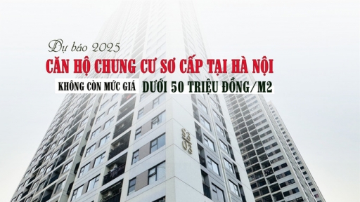 Dự báo 2025, căn hộ chung cư sơ cấp tại Hà Nội không còn giá dưới 50 triệu đồng/m2