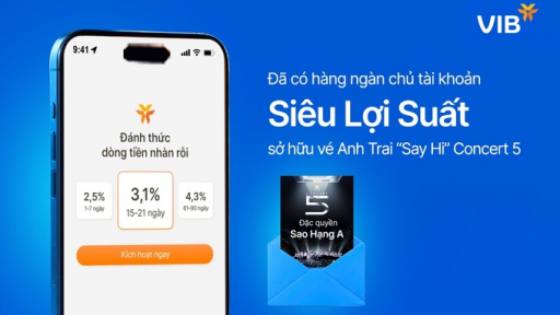 Hàng ngàn chủ tài khoản Siêu Lợi Suất VIB đã sở hữu vé Anh Trai “Say Hi” Concert 5