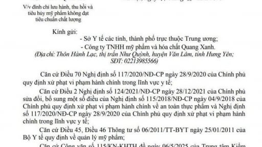 Ninh Thuận: Thu hồi và tiêu hủy 3 sản phẩm mỹ phẩm không đạt tiêu chuẩn chất lượng
