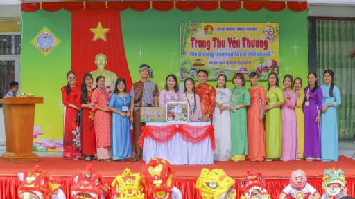 Học sinh Trường Ngô Mây tổ chức “Trung thu lan tỏa yêu thương” góp tiền ủng hộ đồng bào bị bão Yagi