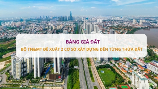 Bộ TN&MT đề xuất xây dựng Bảng giá đất dựa trên 2 cơ sở căn bản