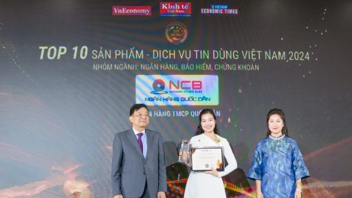 Ngân hàng số NCB iziBankbiz cho Doanh nghiệp tiếp tục được vinh danh trong Top sản phẩm Tin dùng Việt Nam