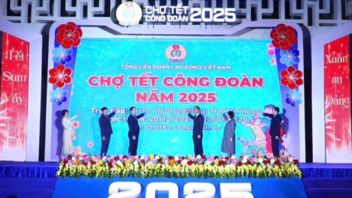 Khai mạc Chợ Tết Công đoàn năm 2025 tại Hải Phòng