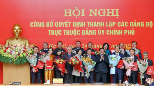 Thủ tướng chủ trì Hội nghị công bố Quyết định thành lập 15 đảng bộ trực thuộc Đảng uỷ Chính phủ