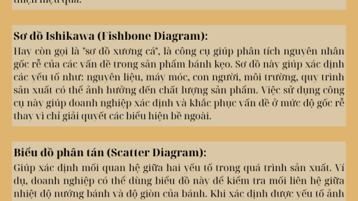 [Infographic]: Vai trò của 7 công cụ kiểm soát chất lượng đối với doanh nghiệp sản xuất bánh kẹo