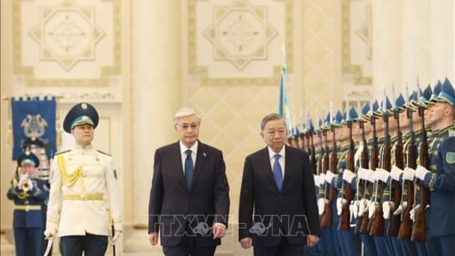 Lễ đón Tổng Bí thư Tô Lâm và Phu nhân thăm cấp Nhà nước Cộng hòa Kazakhstan
