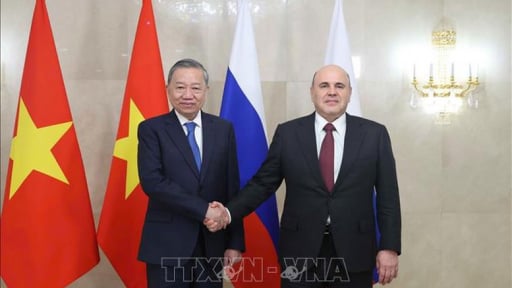 Tổng Bí thư Tô Lâm hội kiến với Thủ tướng Liên bang Nga Mikhail Mishustin