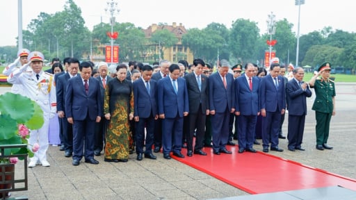Kỷ niệm 135 năm Ngày sinh Chủ tịch Hồ Chí Minh: Lãnh đạo Đảng, Nhà nước vào Lăng viếng Bác