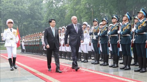 Chủ tịch nước Lương Cường chủ trì lễ đón chính thức Tổng thống Hungary