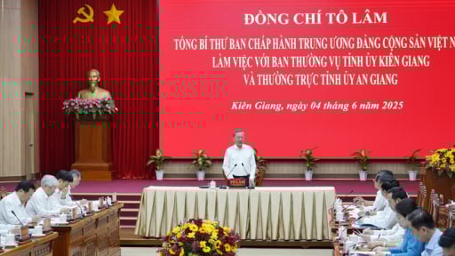Tổng Bí thư Tô Lâm: Hợp nhất An Giang và Kiên Giang mở ra cơ hội tái cấu trúc hệ thống hạ tầng vùng