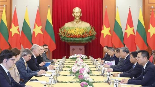 Tổng Bí thư Tô Lâm tiếp Tổng thống Litva Gitanas Nauseda