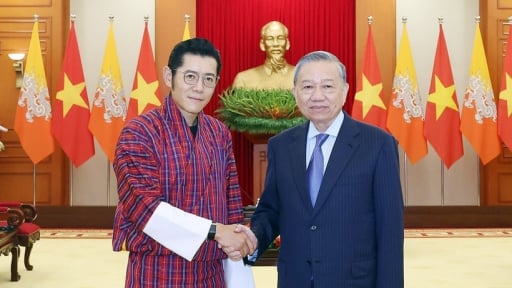 Tổng Bí thư Tô Lâm tiếp Quốc vương Bhutan