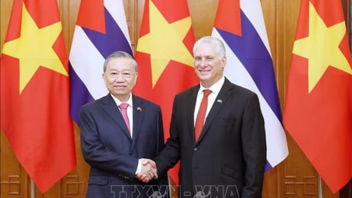 Tổng Bí thư Tô Lâm hội đàm với Bí thư thứ nhất Đảng Cộng sản Cuba, Chủ tịch nước Cuba Miguel Díaz-Canel Bermúdez