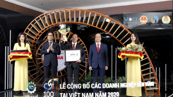 Vedan Việt Nam duy trì danh hiệu “Top 100 Doanh nghiệp Phát triển Bền vững năm 2020”