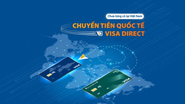 Sacombank là ngân hàng đầu tiên tại Việt Nam triển khai dịch vụ chuyển tiền nhanh đến thẻ Visa tại nước ngoài