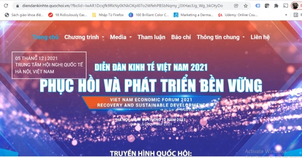 Ra mắt website chính thức của Diễn đàn Kinh tế Việt Nam 2021