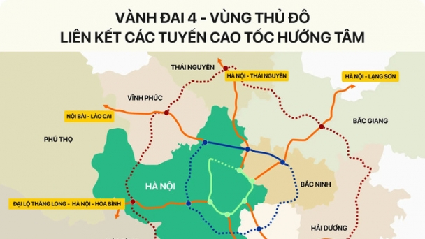 Thu hồi trên 1.300 ha đất làm vành đai 4 vùng Thủ đô