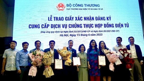 Có thêm 5 doanh nghiệp được cung cấp dịch vụ chứng thực hợp đồng điện tử