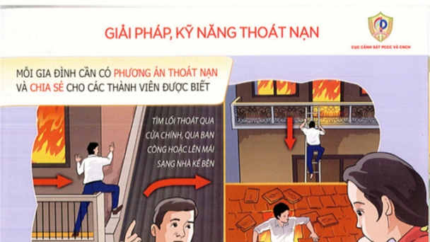 Hướng dẫn thoát nạn khi xảy ra cháy nhà độc lập, liền kề