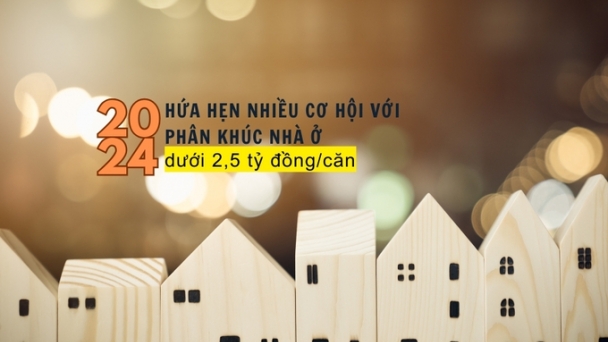 Năm 2024 hứa hẹn nhiều cơ hội hơn với phân khúc nhà ở dưới 2,5 tỷ đồng/căn