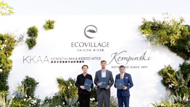 Cú bắt tay lịch sử của các thương hiệu huyền thoại: Kempinski Hotels và Kengo Kuma tại Ecovillage Saigon River