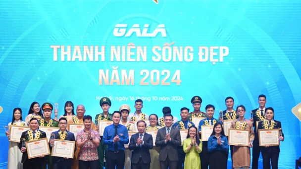 20 cá nhân được trao Giải thưởng “Thanh niên sống đẹp” năm 2024