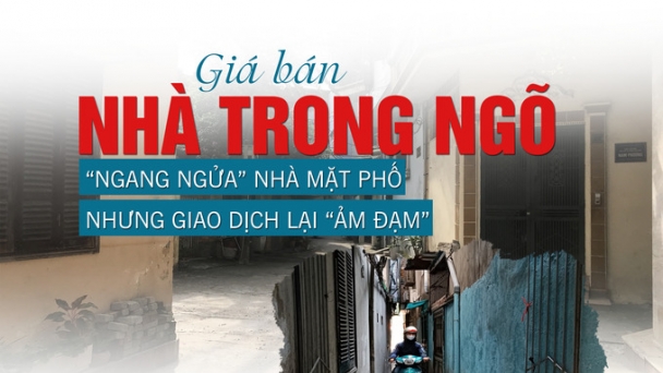 Giá bán nhà trong ngõ “ngang ngửa” nhà mặt phố nhưng giao dịch lại “ảm đạm”