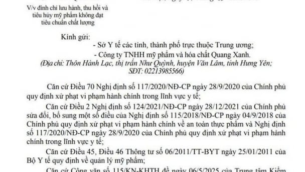 Ninh Thuận: Thu hồi và tiêu hủy 3 sản phẩm mỹ phẩm không đạt tiêu chuẩn chất lượng