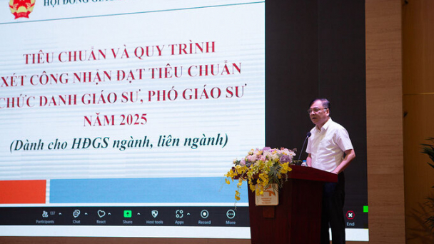 Tập huấn công tác xét công nhận đạt tiêu chuẩn chức danh giáo sư, phó giáo sư năm 2025